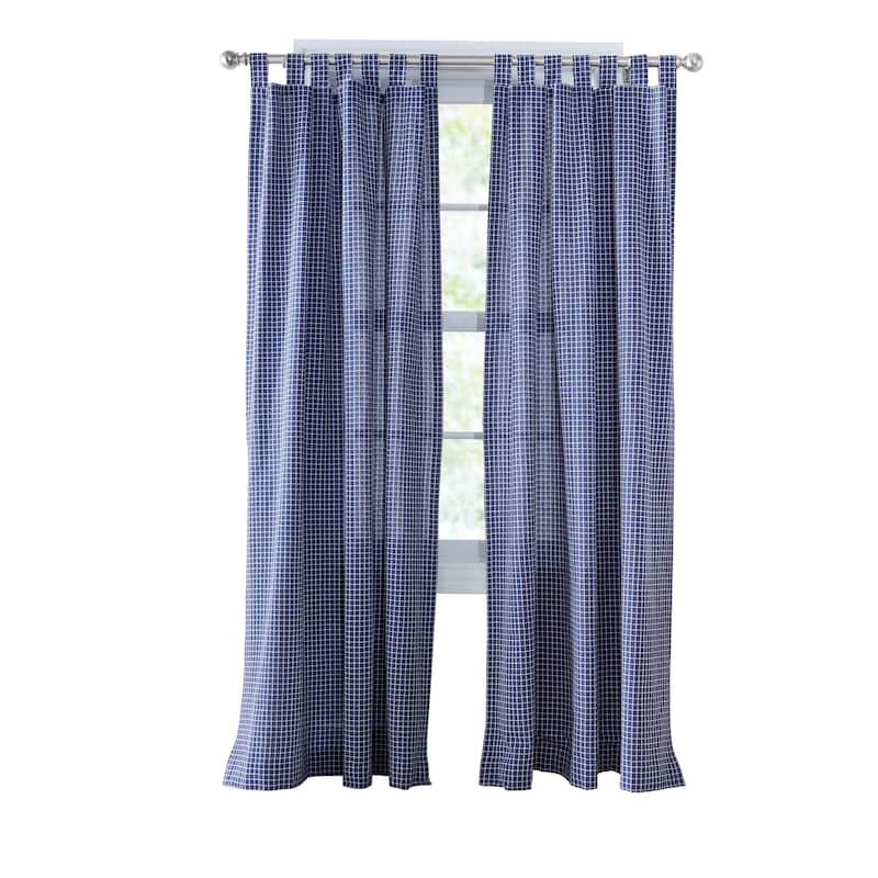 Tommy Hilfiger Mini Check Curtain Panel Pair