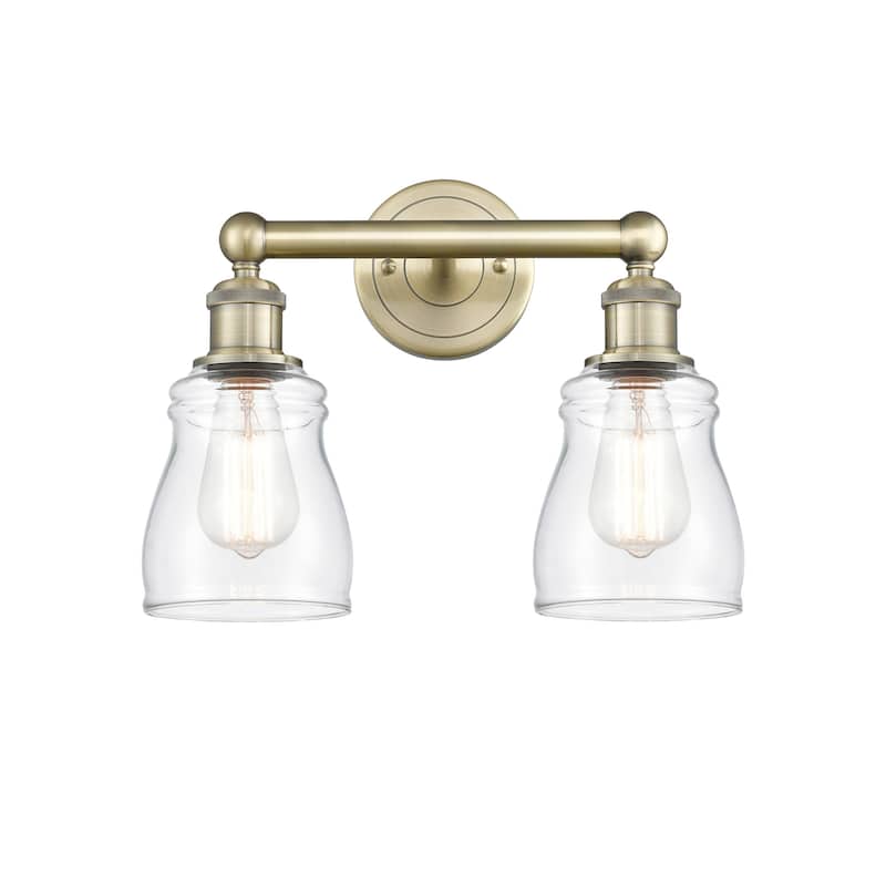 Innovations Lighting 616-2W-12-14 Ellery Vanity Ellery 2 Light 14" - Antique Brass / Clear