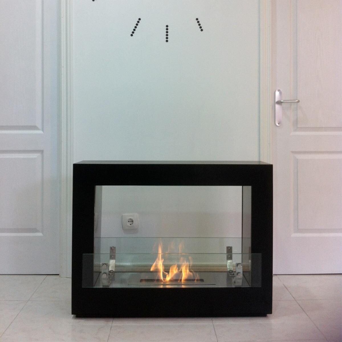 Bio Flame 2 0 Double Sided Freestanding Firebox W 16 In Burner Overstock Bio Flame 2 0 Double Sided Freestanding Firebox W 16 In Burner Overstock