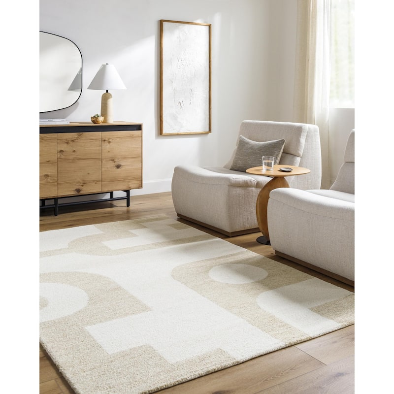 Livabliss Bournemouth Modern & Contemporary Area Rug - Ivory/Beige - 5' x 7' 6"