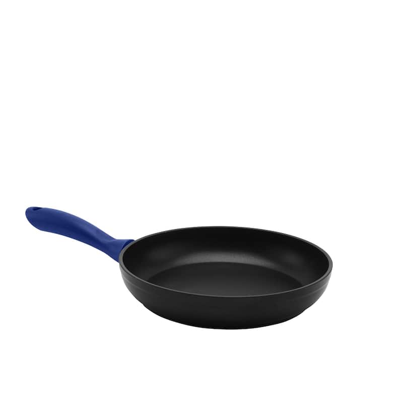 YBM Home 24cm Non-Stick Aluminum Induction Frying Pan with Handle - 8" - Blue