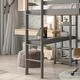 preview thumbnail 4 of 8, Full Pine Wood Loft Bed with Built-in Desk, Ladder, Guard Rails, Grey