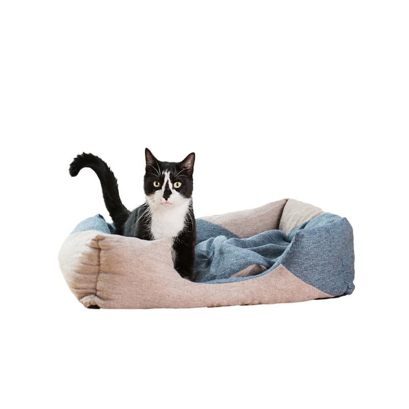 Soft upholstery Cat Bed, Skid free Nest Pet Bed, Puppy Beds - 26" x 21" x 6";