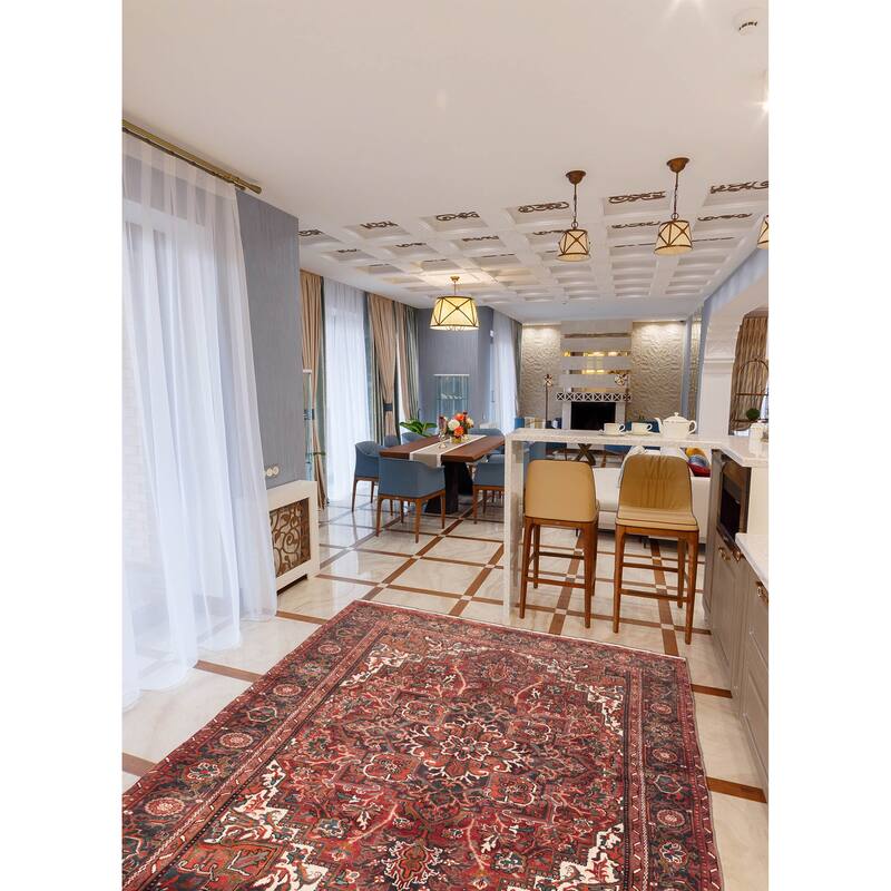 ECARPETGALLERY Hand-knotted Sarabi Red Wool Rug - 7'1 x 9'9