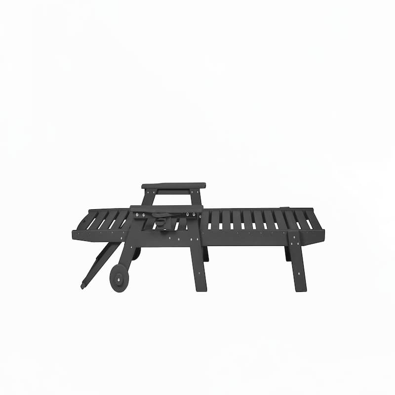 Lounge Chair Outdoor with Wood Texture, Grey