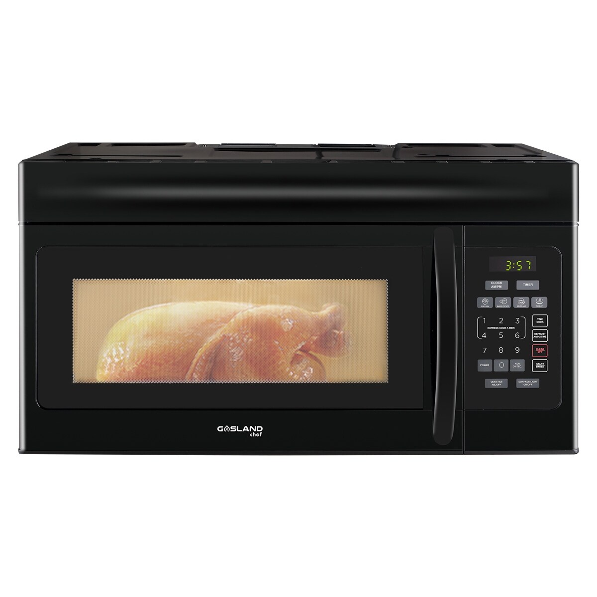 Gasland Chef 30 Inch Over-the-Range Microwave Oven with 1.6 Cu. Ft,1000 Watts,300 CFM in Black,13" Glass Turntable,Easy Clean