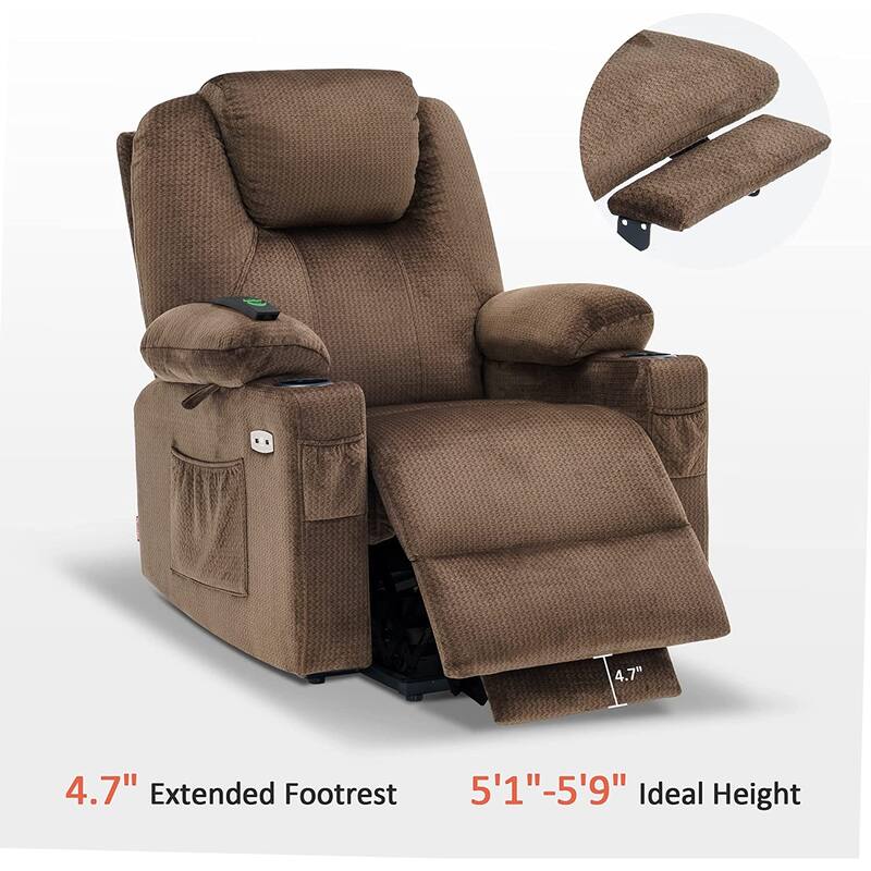 MCombo Electric Power Lift Recliner Chair Sofa with Massage and Heat, 3 Positions, USB Ports, Fabric 7040