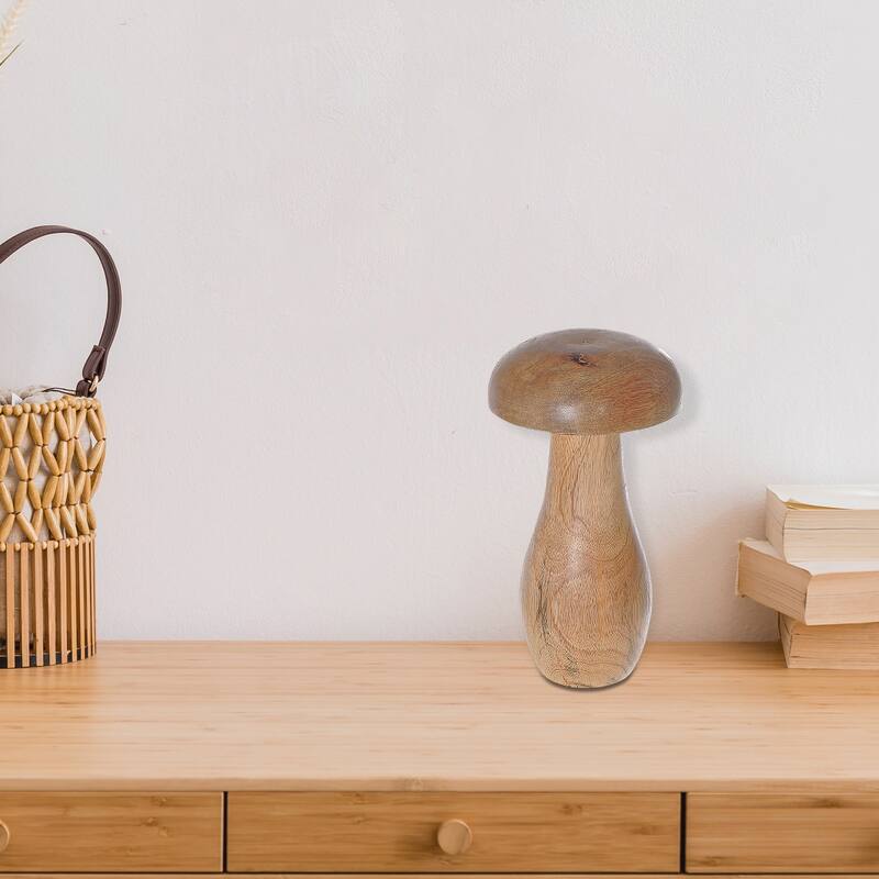 Mango Wood Decorative Mushroom Large