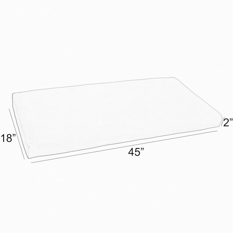 Sorra Home Outdura Solid Indoor/Outdoor Round-front Bench Cushion