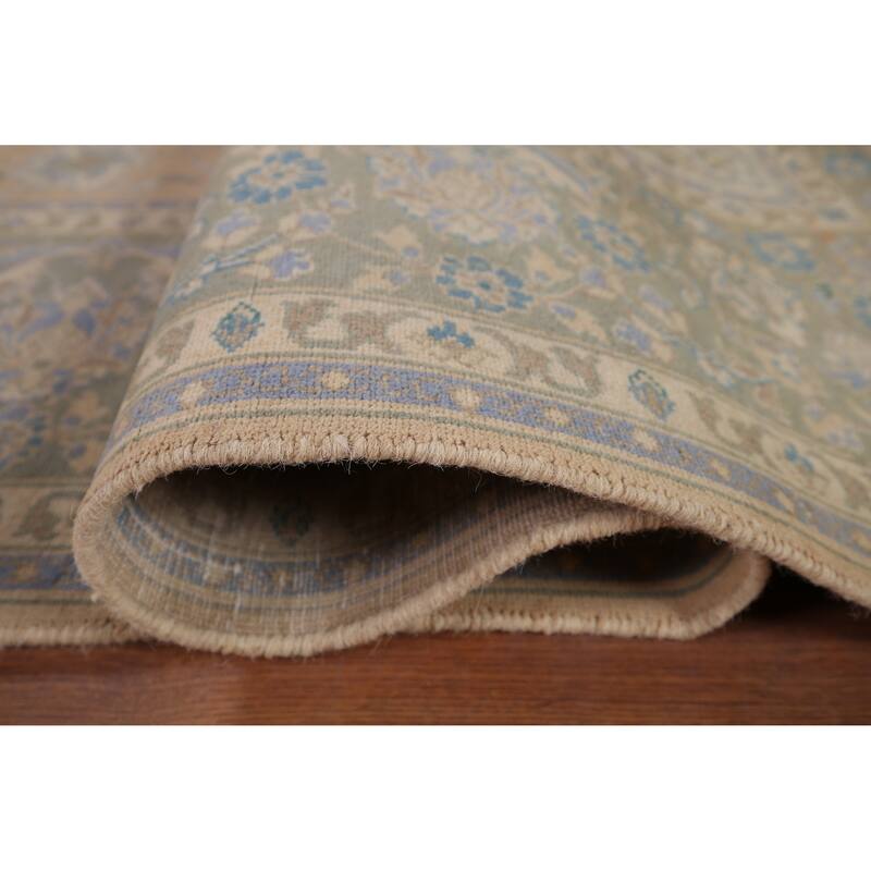 Muted Najafabad Vintage Persian Area Rug Hand-Knotted Wool Carpet - 9'10" x 12'8"