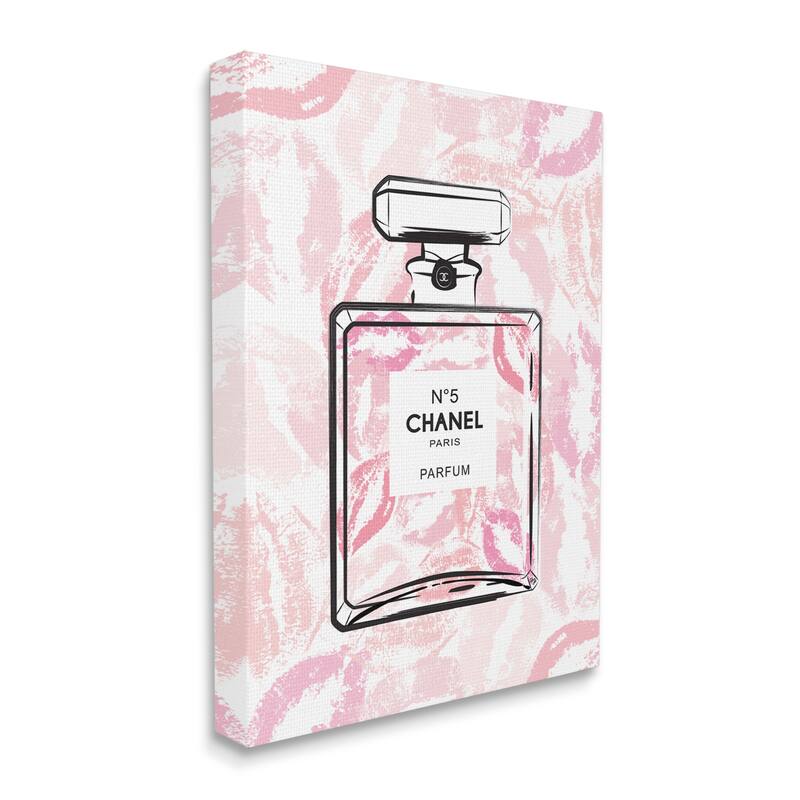 Stupell Abstract Lipstick Kiss Perfume Bottle Fashion Canvas Wall Art - 16 x 20