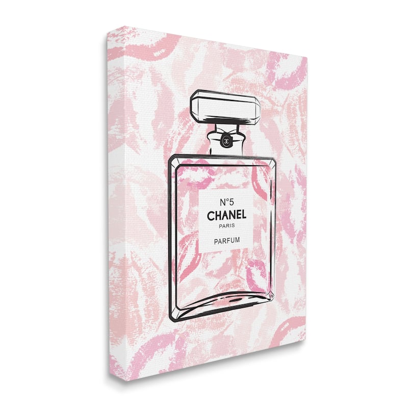 Stupell Abstract Lipstick Kiss Perfume Bottle Fashion Canvas Wall Art - 24 x 30