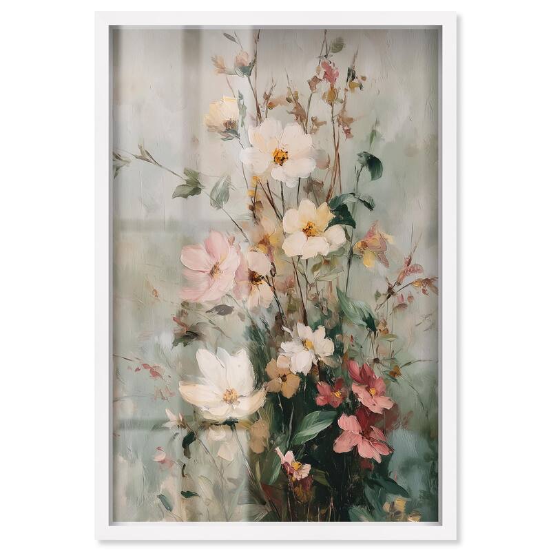 Vintage White Whispers Shadowbox by Art Remedy - White - 24" x 36"
