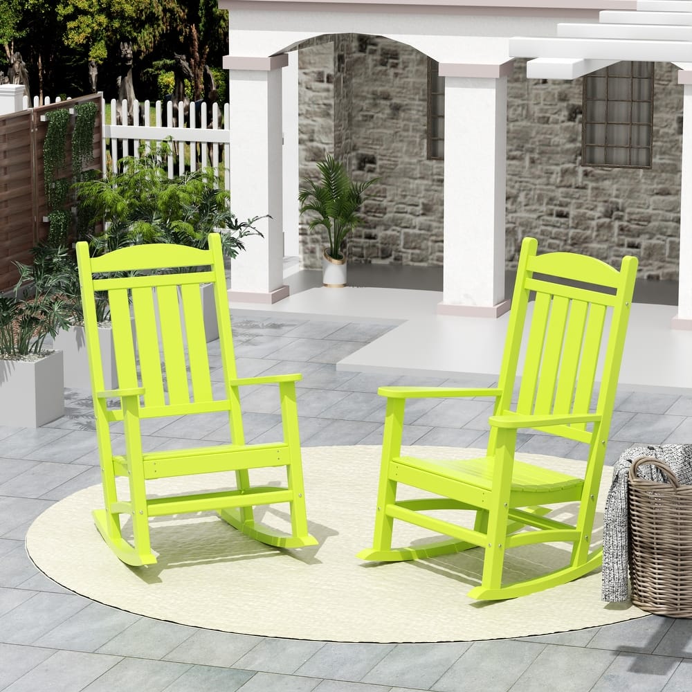 Laguna Hdpe All Weather Outdoor Patio Rocking Chair (Set of 2)