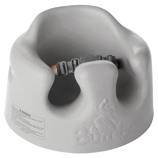 Bumbo Infant Soft Foam Floor Seat with 3 Point Adjustable Harness, Gray (2 Pack) - 2.9