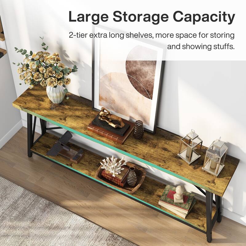 70.9-Inch Extra Long Wood Console Sofa Table for Entryway