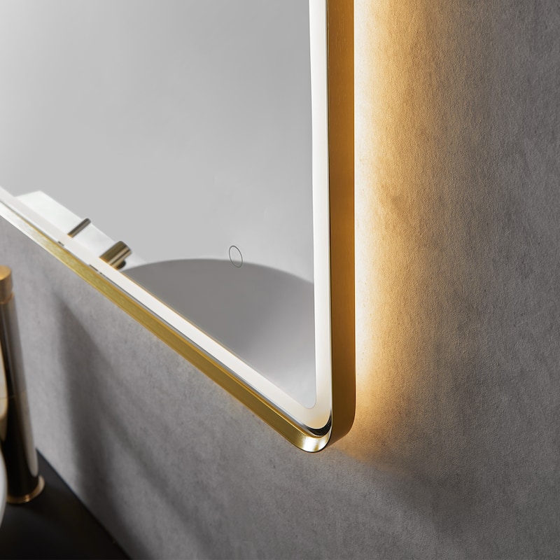 Altair Viaggi Rectangle Framed LED Lighted Wall Mirror