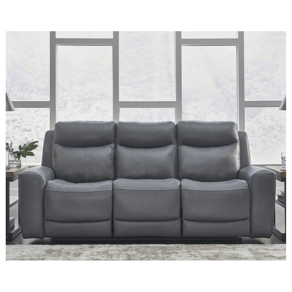 Signature Design by Ashley Mindanao Steel Power Reclining Sofa - 89"W x 42"D x 43"H