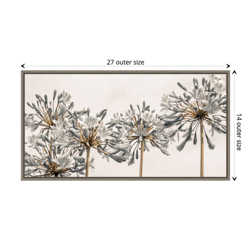 African Lily Flowers II by Assaf Frank (27 x 14 in.), Framed Canvas Wall Art Print - Sylvie Greywash