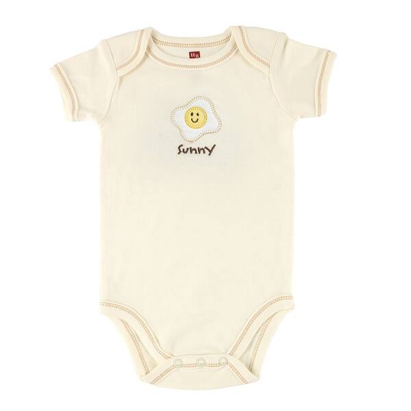 slide 1 of 1, Touched by Nature Baby Unisex Organic Cotton Bodysuits, Egg 0-3 Months - Egg