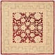 SAFAVIEH Anatolia Angeline Traditional Oriental Hand-spun Wool Rug - 6' x 6' Square - Red/Moss