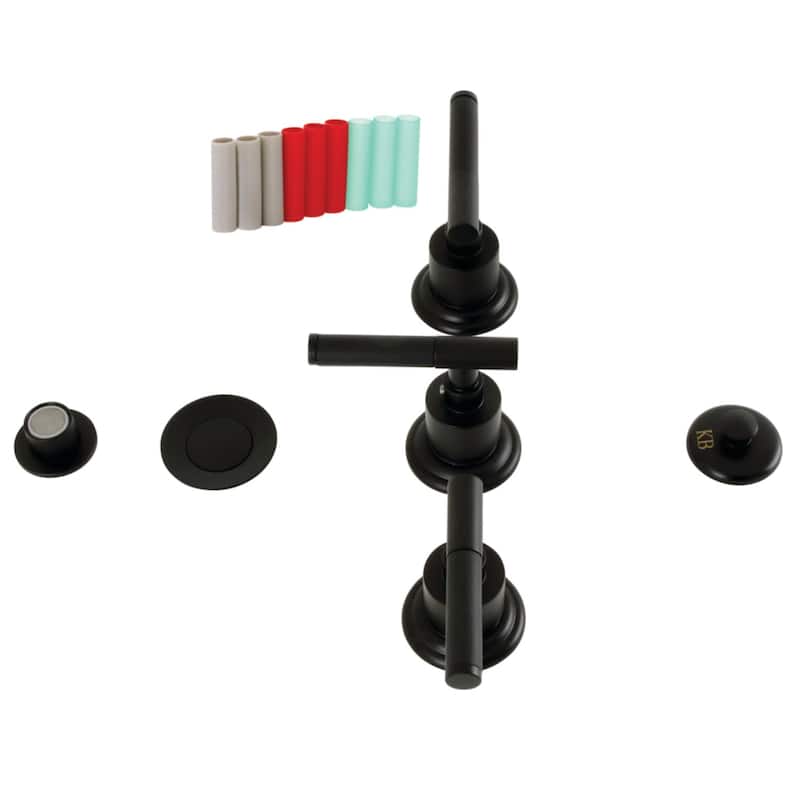 Kingston Brass KB632.CKL Kaiser 1.5 GPM Widespread Bidet Faucet with 3 - Matte Black