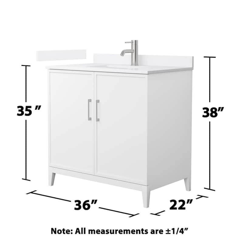 Elan 36-inch Single Vanity, Cultured Marble Top