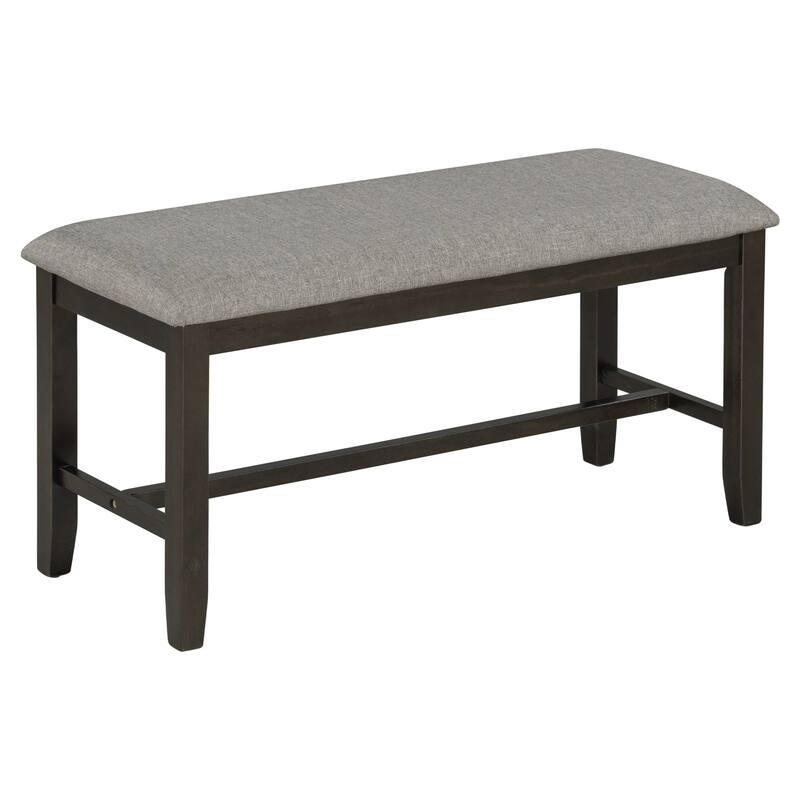 Espresso 6-Piece Wooden Dining Table Set with Rectangular Table & 4 Chairs