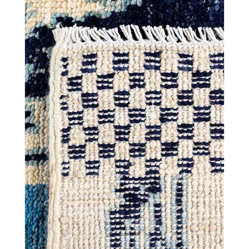 Contemporary Overdyed Wool Hand Knotted Runner - 2' 6" x 8' 6"