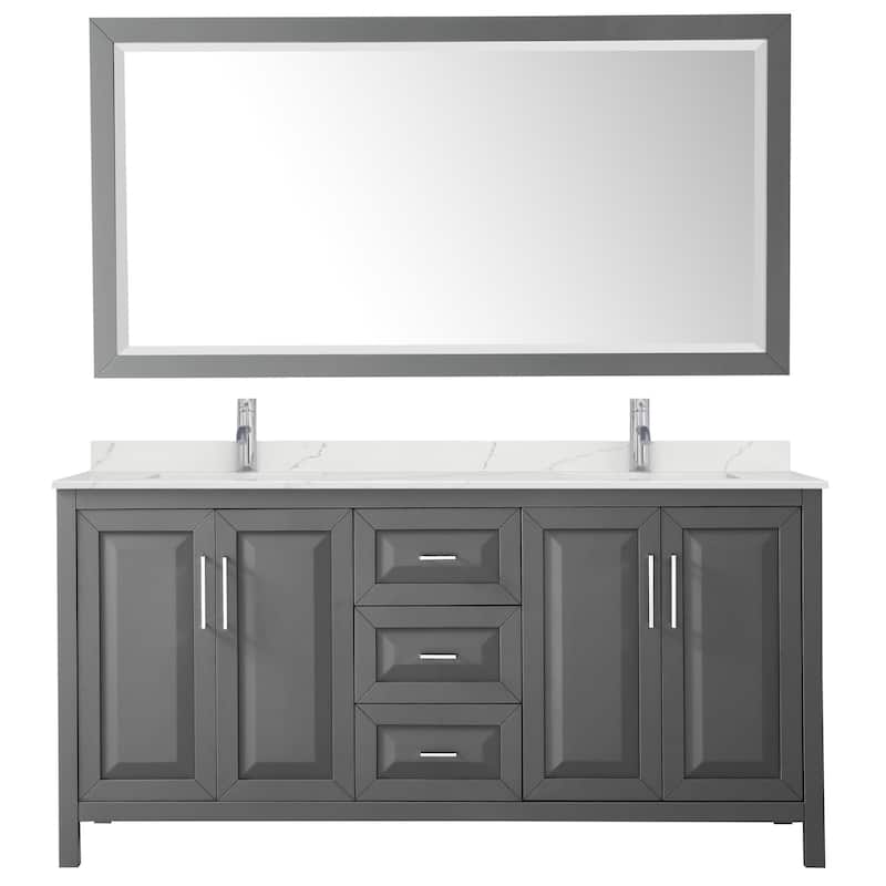 Wyndham Collection WCV252572D-QTZ-UNSM70 Daria 72" Free Standing