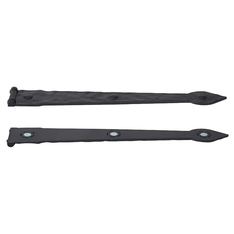 Household Essentials Premium Carriage House Magnetic Garage Door Hinges, Black