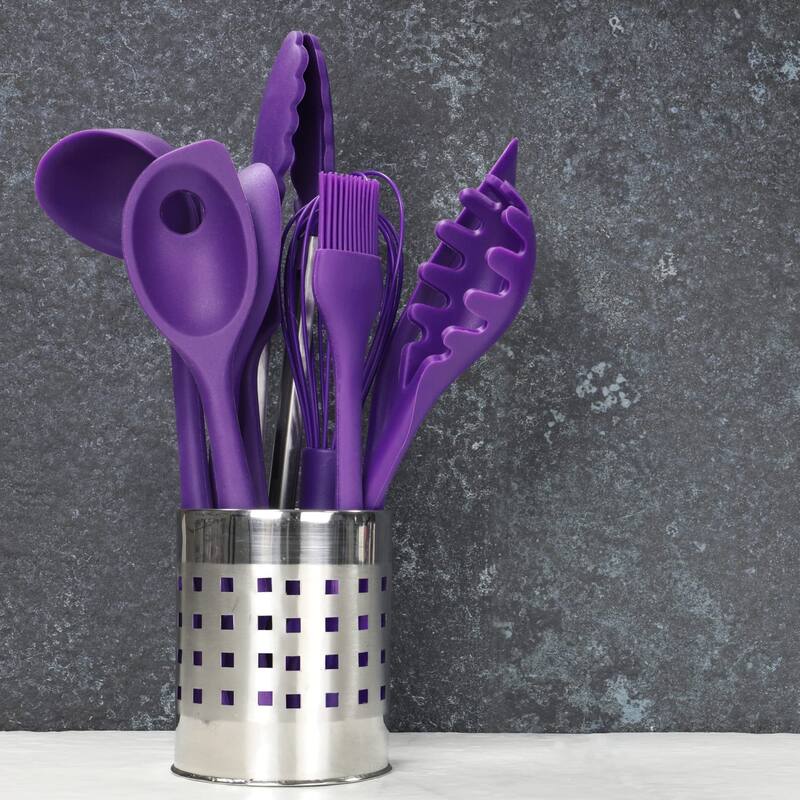 Chef Craft 7 Piece Premium Silicone Kitchen Tool and Utensil Set