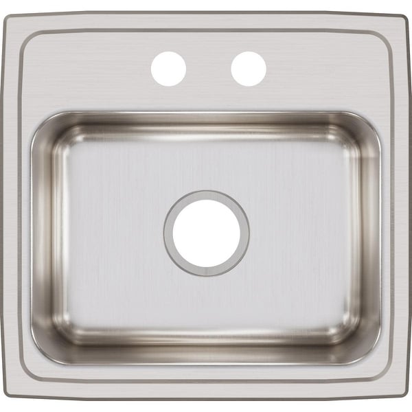 Elkay LR1918 Lustertone 19" Single Basin Drop In Stainless Steel Kitchen Sink