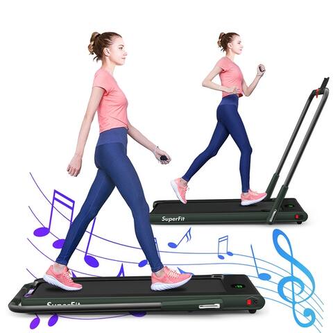 Gymax 2.25HP Under Desk Electric Pad Treadmill Running Machine - 49'' x 27'' x 42''