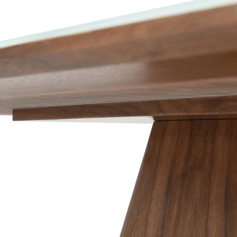 47" Square Dining Table with Sintered Stone Top and Ash Wood Base