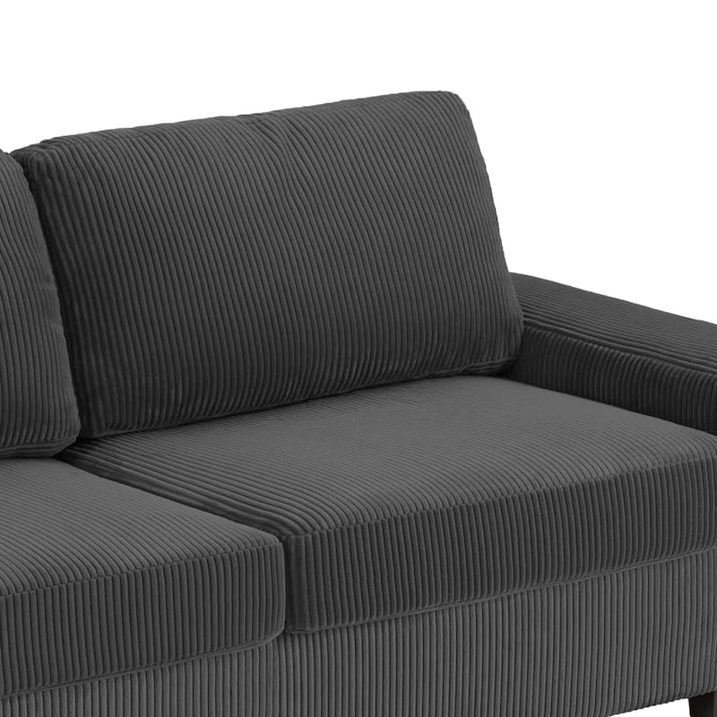 Modern 80" Upholstered Fabric 3-Seater Sofa