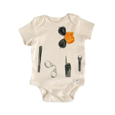 Police Belt - Baby Boy Girl Clothes Infant Bodysuit Funny Cute Newborn