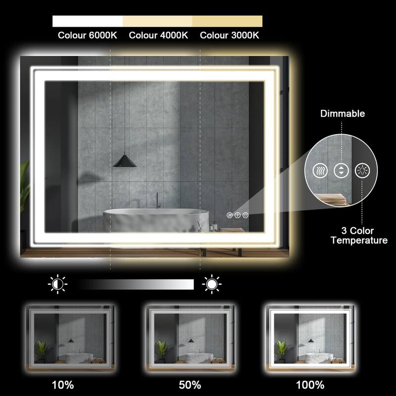20x28 Inch Frameless LED Bathroom Mirror,Smart Mirror