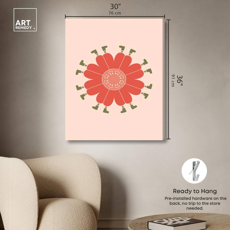 Walk in Floral Canvas by Art Remedy, Gallery Wrapped