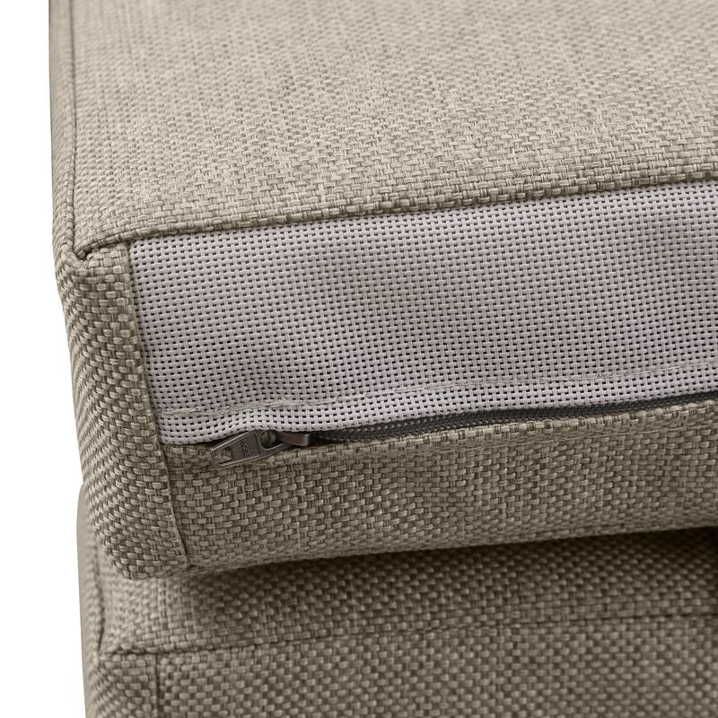Benton Modern Aluminum Lounge Outdoor Double Chaise with Cushion