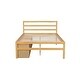 preview thumbnail 3 of 13, Natural Full Size Wood Platform Bed with Storage Shelves and 2 Under-bed Storage Drawers