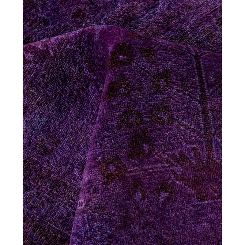 Overdyed One-of-a-Kind Hand-Knotted Area Rug - Purple - 7' 10" x 10' 4"