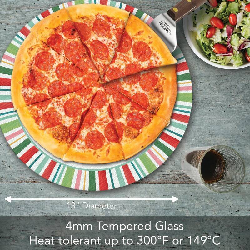 Nutcrackers 4mm Heat Tolerant Tempered Glass Lazy Susan Turntable 13" Round Condiment Caddy Cake Plate Pizza Stand
