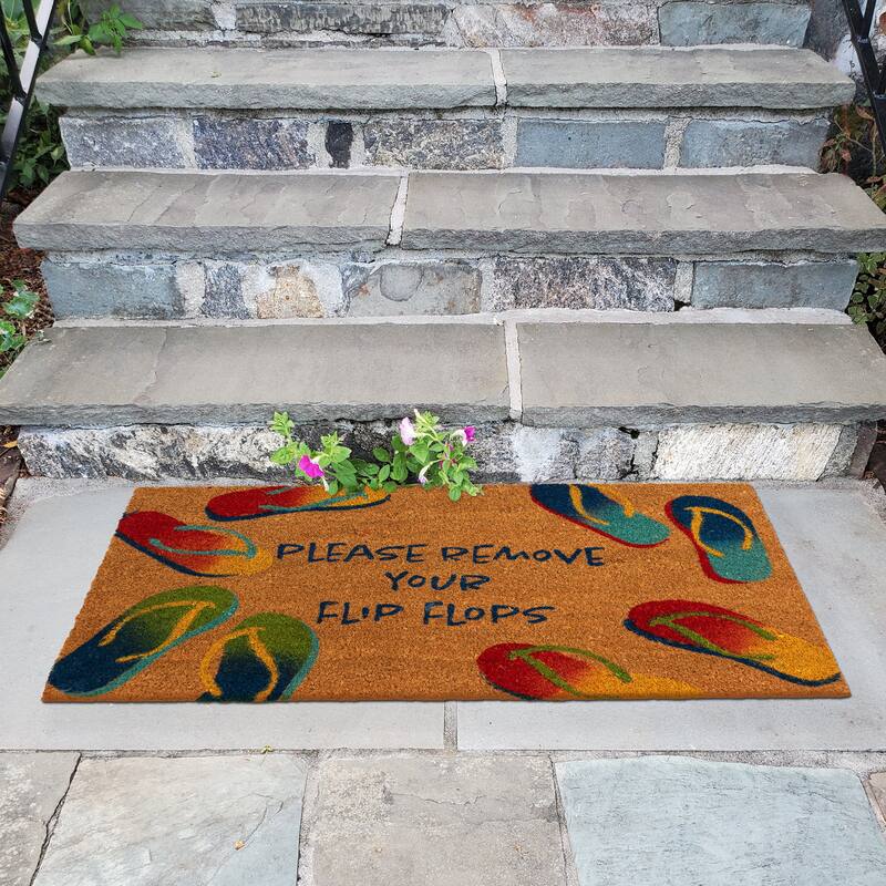 Liora Manne Natura Remove Flip Flops Outdoor Mat Spice 24"X36"