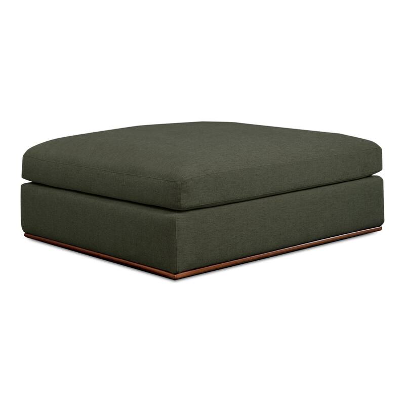 NADAAL STUDIOS Rio,Ottoman With Rubber Wood Base