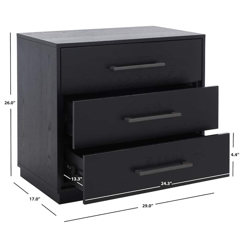 SAFAVIEH Couture Olguta 3-Drawer Nightstand