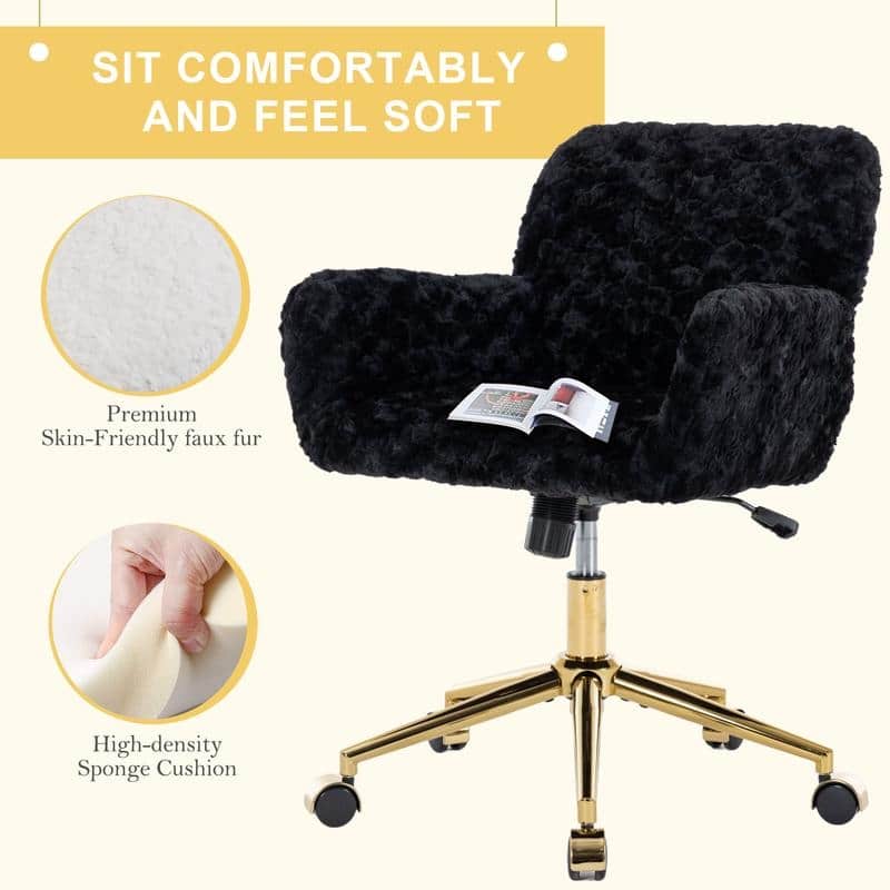 Metal Swivel Home Upholstered Office Chair