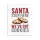 preview thumbnail 1 of 5, Stupell Santa We Have Cookies Wall Plaque Art Design By Dogwood Portfolio 11 x 14