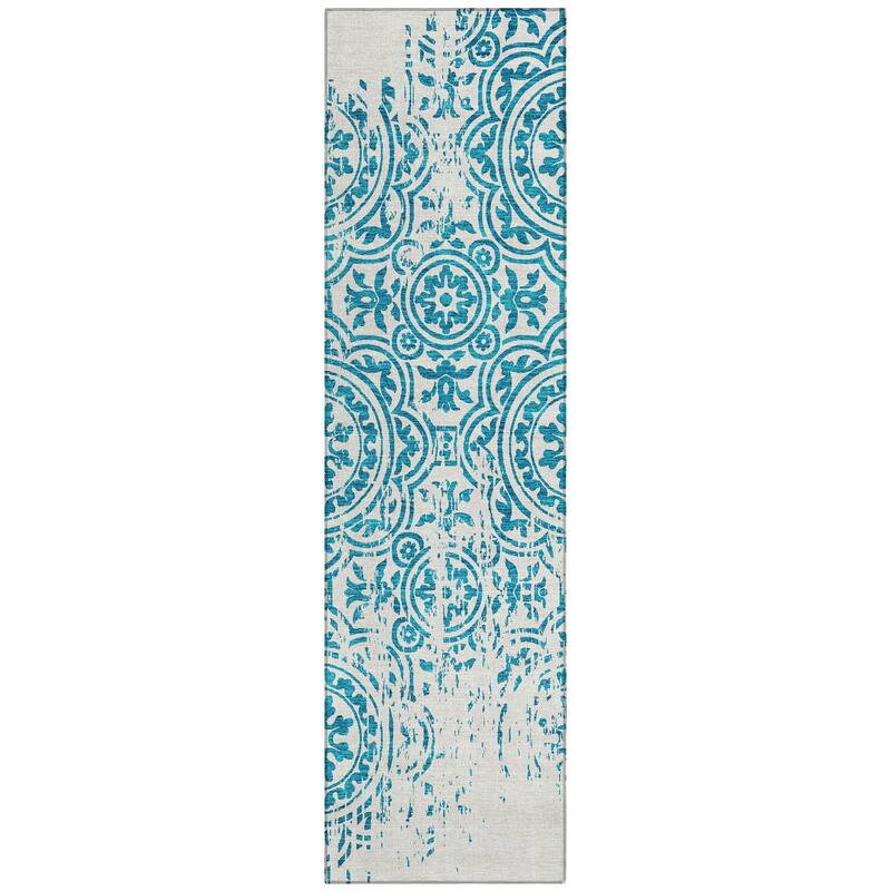 Machine Washable Indoor/ Outdoor Chantille Suzani Vintage Rug