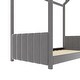 preview thumbnail 11 of 20, Velvet House Bed Frame, Nursery Furniture Floor Bed for Kids